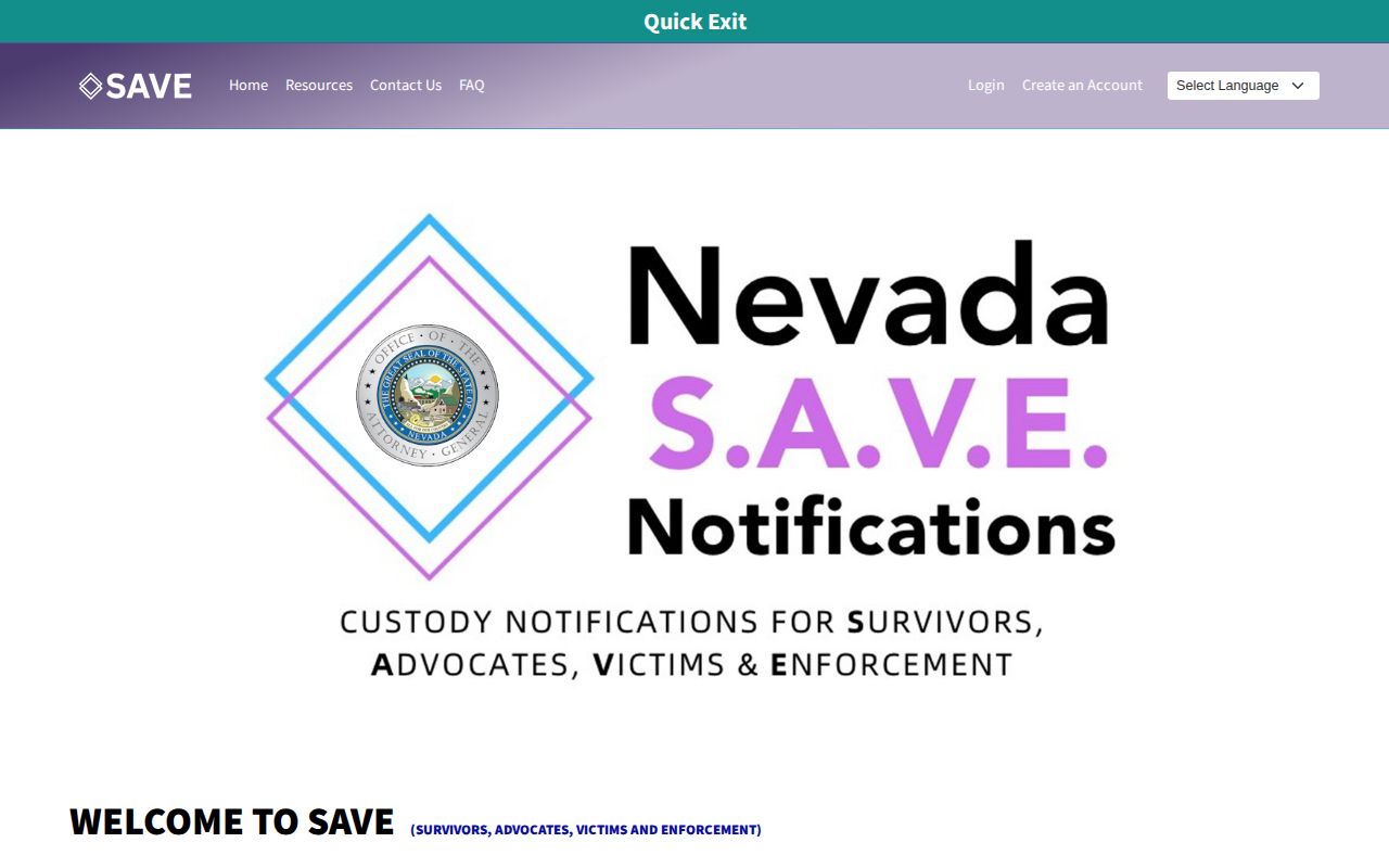 Nevada SAVE name and offender ID custody search for White Pine County